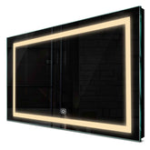 Specchio LED Rettangolare | Pulsante touch | Luce bianca calda - Reyze Serie Salono Modello 1